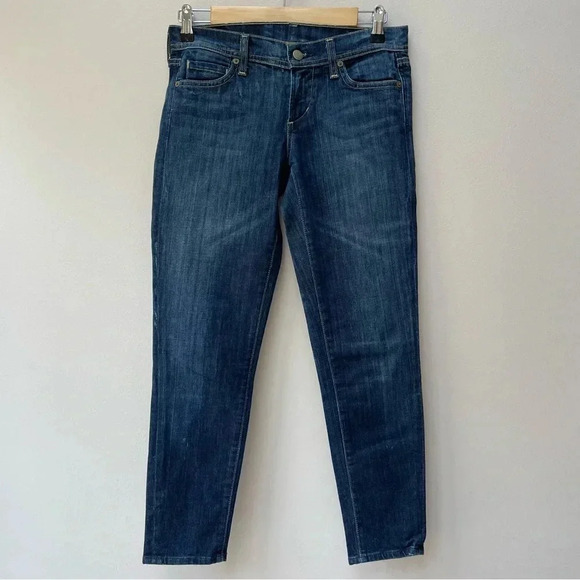 Citizens Of Humanity Denim - Citizens of Humanity Straight Cut Dark Indigo Blue Wash Denim Jeans Size 26